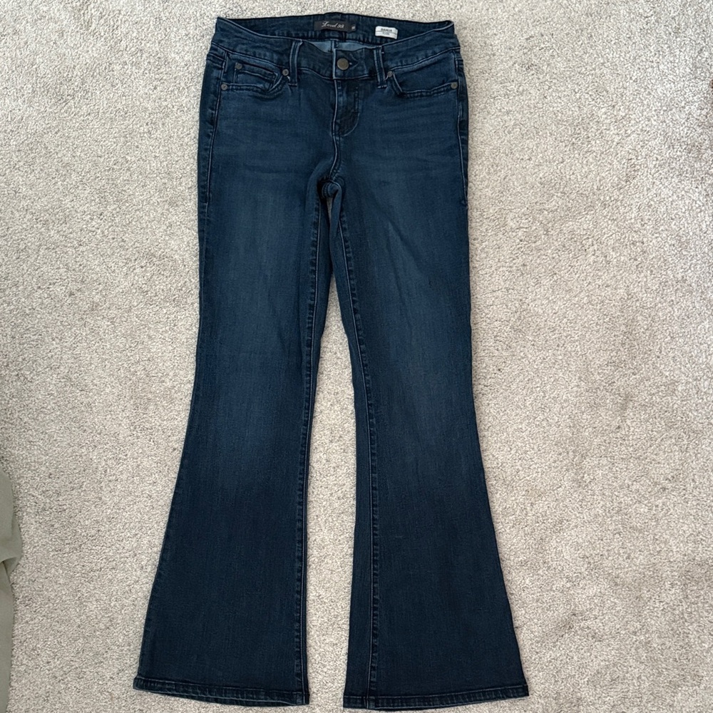 Level 99 Dark Blue Flared Jeans size 26